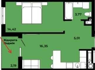 1 кім. квартира ЖК CONTINENT STYLE_Франківський р-н 60 тис.дол Сокольники - изображение 3