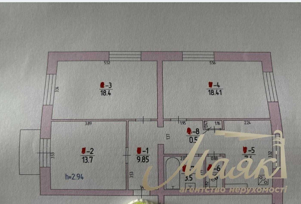 3 кімн. повнометражна квартира, центр, 4/5 Zaporizhzhia - photo 7