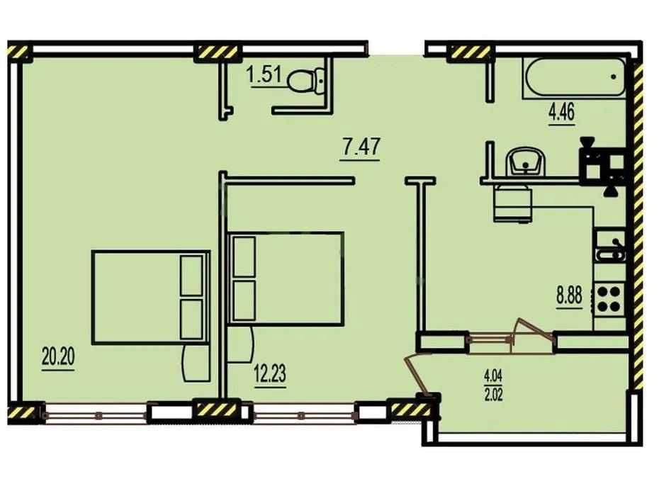 Двокімнатна квартира 57 м2 Ціна краще не буває Lymanka - photo 1