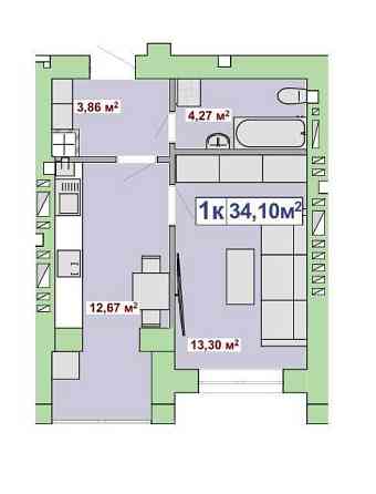 1к квартира за доступною ціною, Чороновола. 18міс. розтермінування Іvano-Frankivsk