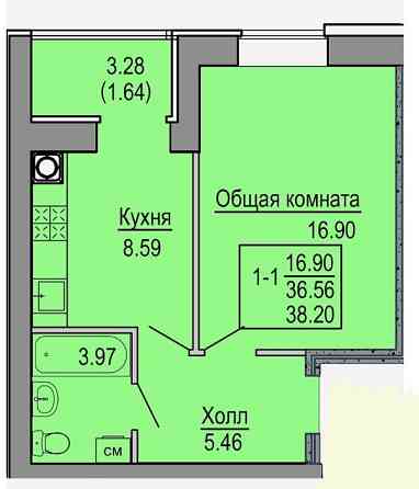 Однокомнатная квартира в Софиевской Сфере. Дом здан и заселен. Торг! Софиевская Борщаговка