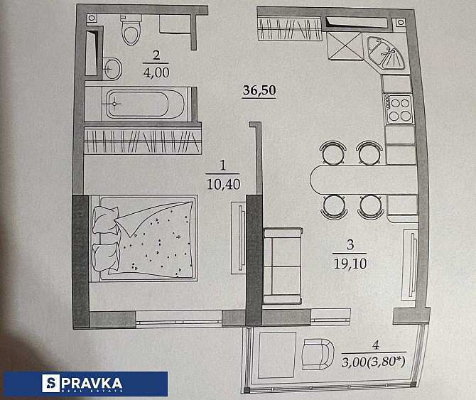 1 комнатная квартира в Таировских Садах Одесса - изображение 3