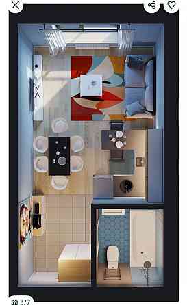 Вигідно ! Дві студіі сміжні на першому поверсі з газовим опаленням! Hostomel