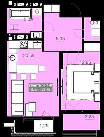 1кім квартира переуступка ЖК Привокзальний (можна під єОселя) Іvano-Frankivsk