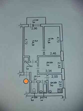 Продаж 3к/к 1/5 з балконом Mykolaiv
