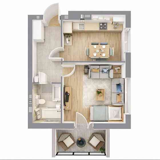 –1 500 $ до 10.02 | 1-кімн | єОселя | сертифікат  |ЖК «Сімейний» Dymer