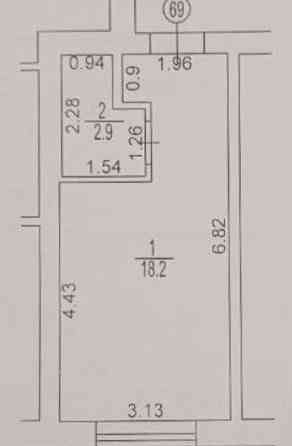 Продаж студія без ремонту в ЖК Сенсація, під державні програми Hostomel