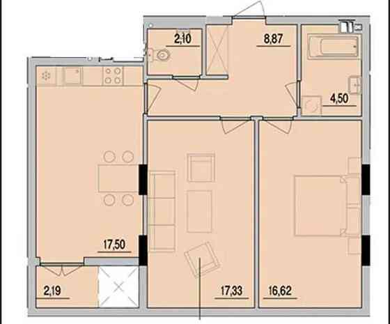 Продаж 2 кімнатної квартири в зданій новобудові Lviv