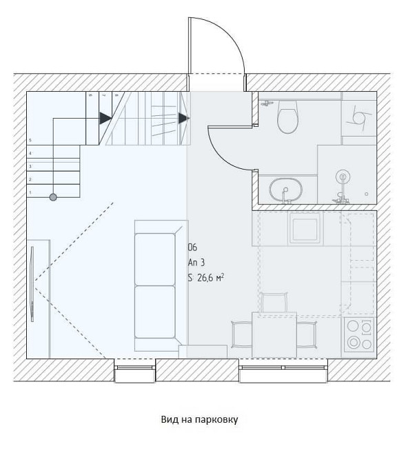 Продаж квартири 26,6 м2 h=4,4м перший поверх в новому клубному будинку Shevchenkove (Odeska obl.) - photo 2