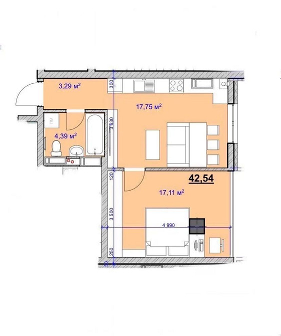 Терміново 1 кім кухня-студія 740 доларів м2 Іvano-Frankivsk - photo 1