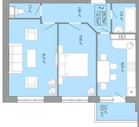 Продам 2-х комнатную в новом сданном ЖК Odesa - photo 7