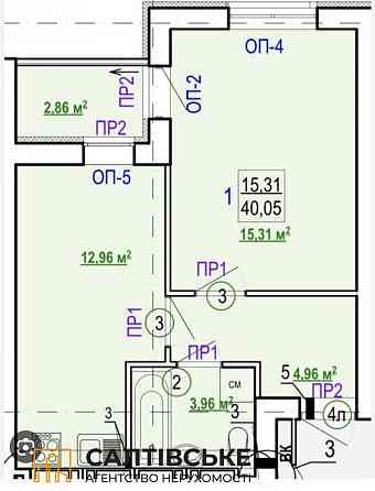ОВ-3174 Продам 1к квартиру 40м2 в новострое ЖК Гидропарк Kharkiv