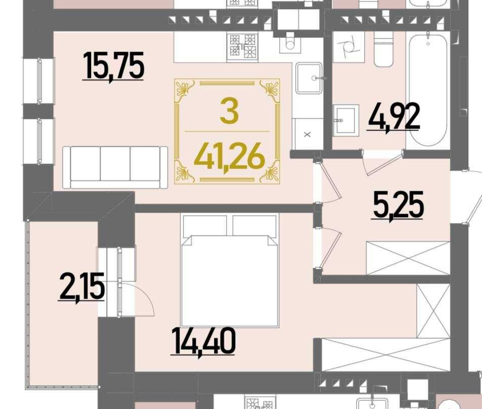 1-кімнатна квартира з протирадіаційним укриттям/газ/паркінг/балкон Rivne - photo 2