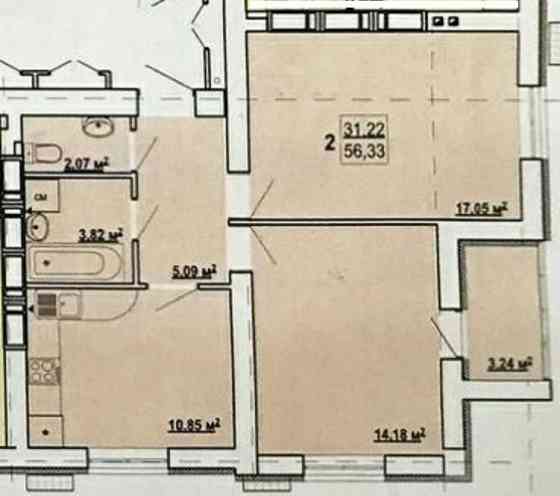 ЖК ГИДРОПАРК продам  2-комн квартира 56,3м2 в обжитом доме MV Kharkiv