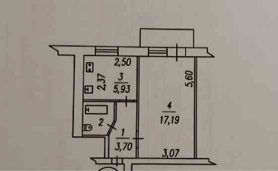 Продається 1-кімнатна квартира Центр 4/5 Zaporizhzhia