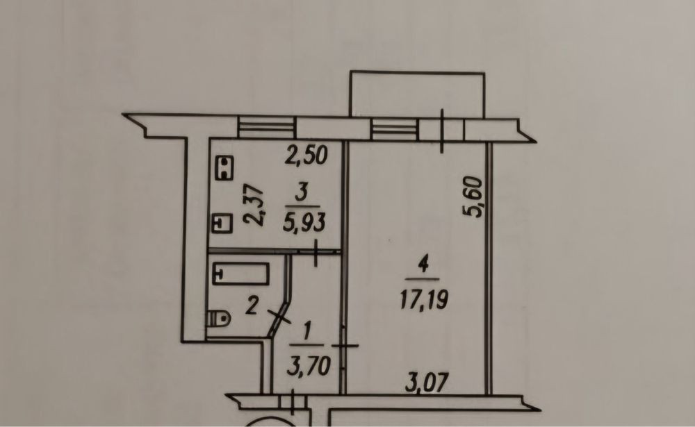 Продається 1-кімнатна квартира Центр 4/5 Zaporizhzhia - photo 1