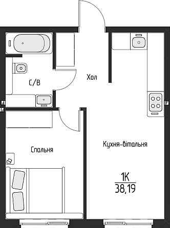 БЕЗ % Продам однокімнатну квартиру від забудовника. Розстрочка Білогородка (Київська обл.)