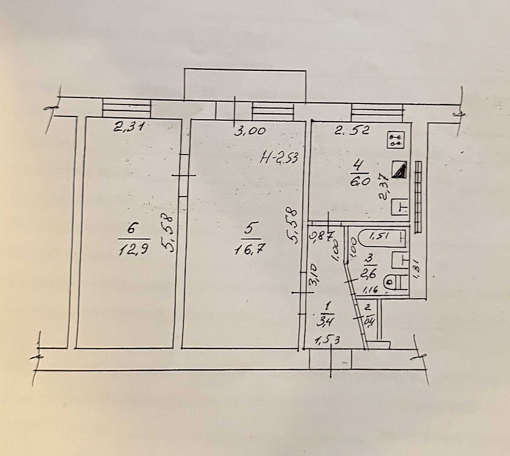 Среднефонтанская / проспект Гагарина. 2 комн. Средний этаж. Odesa - photo 7