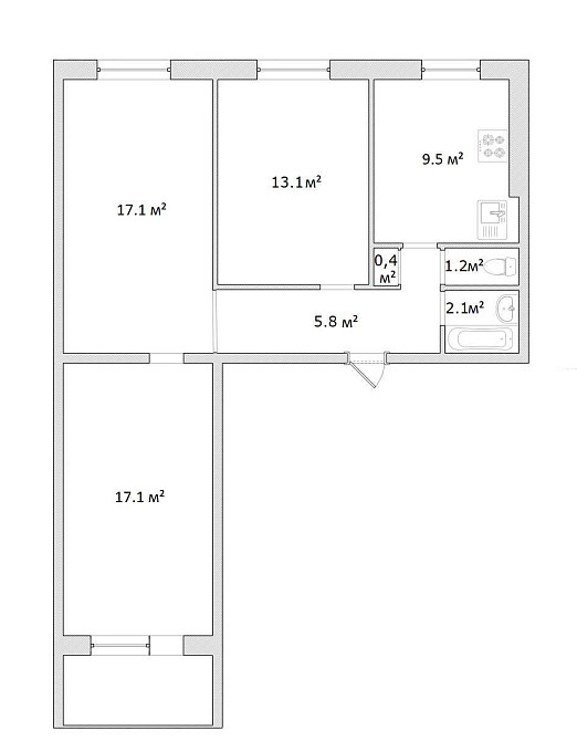 3 кім 70 м2 ЖИТЛОВИЙ стан багатоповерхівка ЛІВОБЕРЕЖНИЙ 3 (719311) Днепр - изображение 8