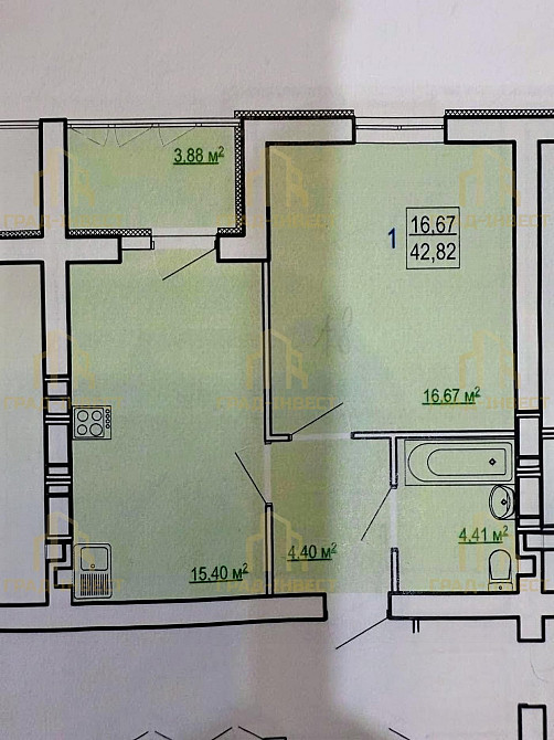 Реальна 1к новобудова метро Холодна Гора, ЖК Казка, 2/9, 43м2 Харків - зображення 1