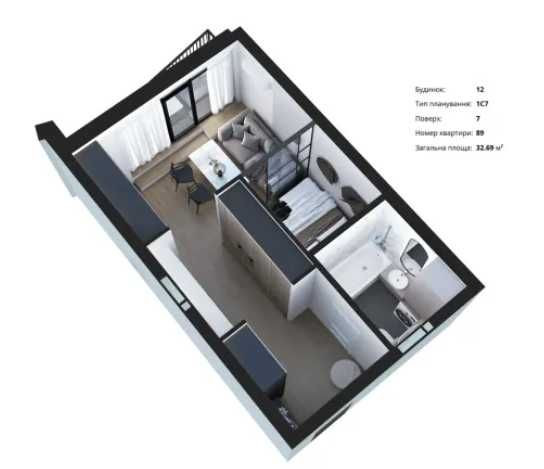 Компактна 1-кімнатна квартира. Можливе придбання в розстрочку! Іrpin - photo 3