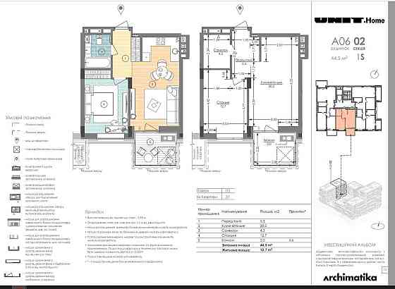 Unit Home Продаж/перепоступка, 44, 5м2,Київ, правий берег Киев