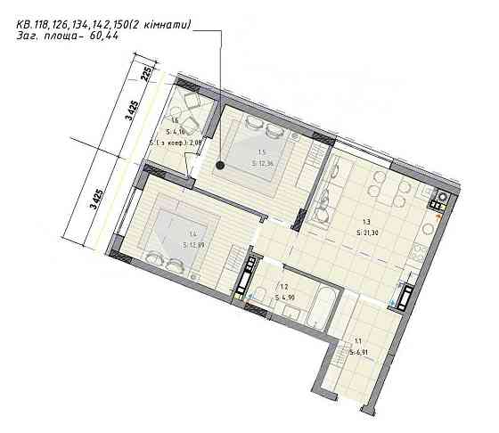 Продаж 2 кім.квартири в новобудові вул. Брюховицька 35 Львів