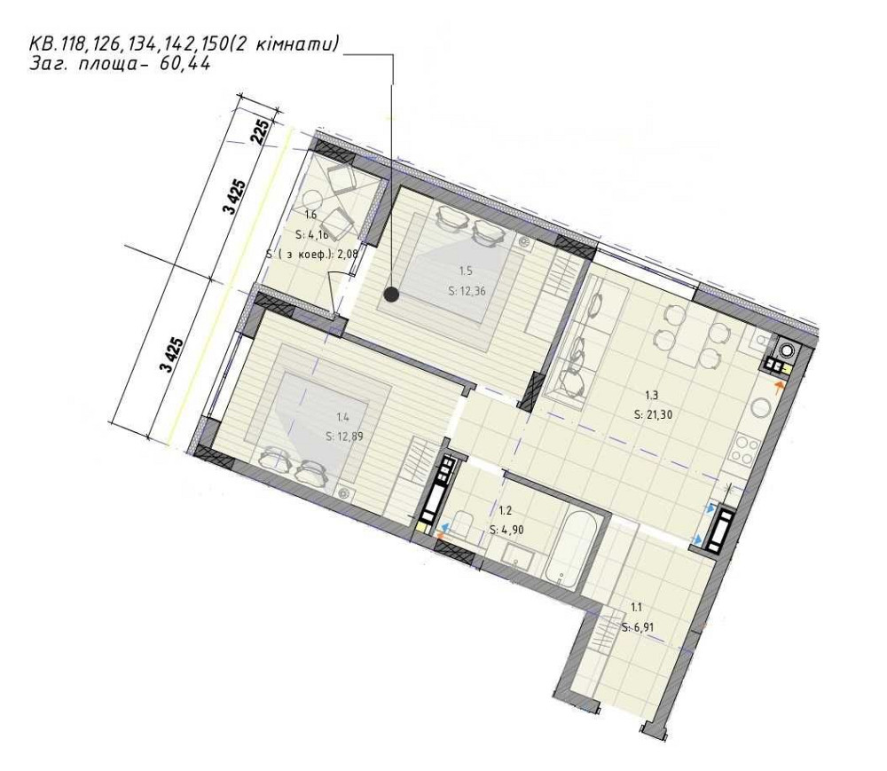 Продаж 2 кім.квартири в новобудові вул. Брюховицька 35 Львів - зображення 2