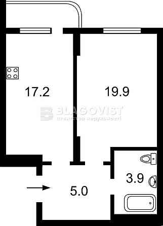 Продаж 1-кім навпроти парку вул Печерська 6 Чайки ЖК Брест-Литовський Чайки (Киевская обл.)