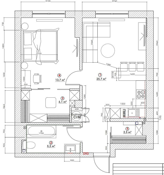 Без% 53м2 ЖК Новопечерский Квартал №5 без ремонту Фортечний тупик 7-Б Київ - зображення 3