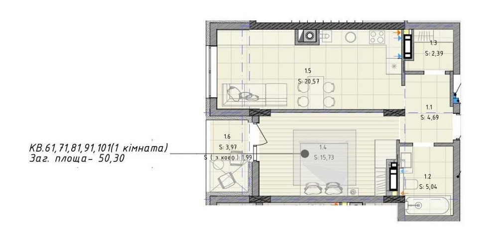 Продаж 1 кім.квартири в новобудові вул. Шевченка Львів - зображення 2