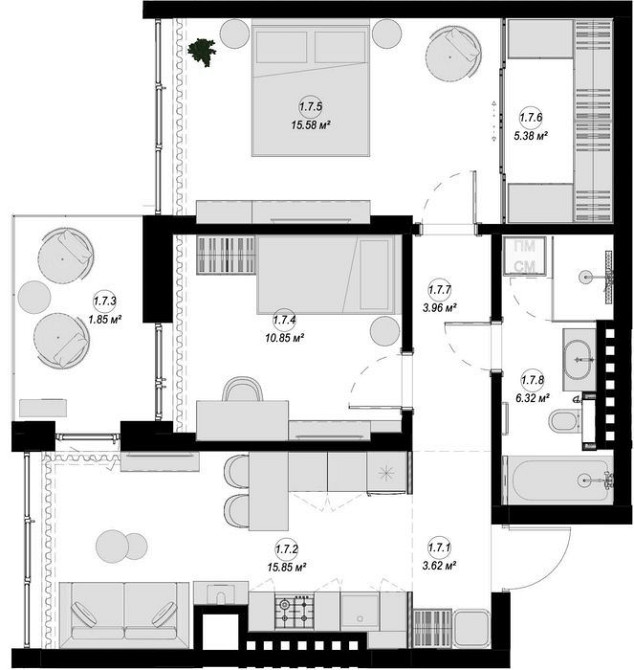 Двокімнатна квартира 64 мкв Винники 5 поверх 1 секція Винники - зображення 5