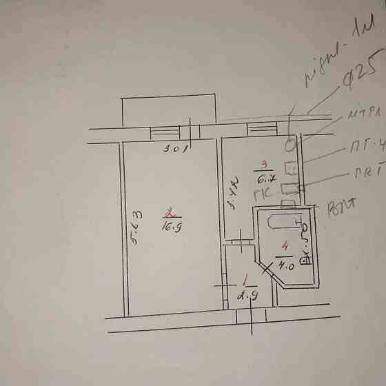 Продається 1 кімнатна квартира с – щ Сахкамінь Кам`янець-Подільський