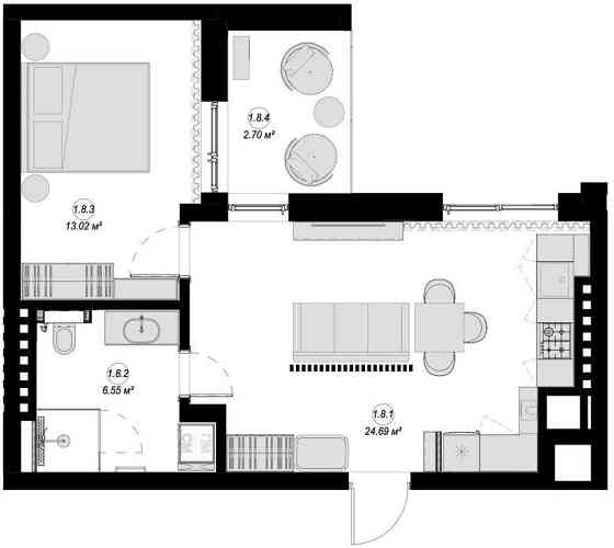 Однокімнатна квартира 47 мкв Винники 5 поверх 1 секція Винники