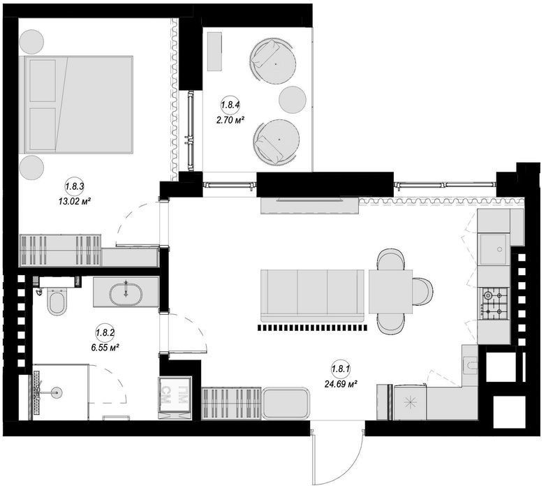 Однокімнатна квартира 47 мкв Винники 5 поверх 1 секція Винники - зображення 5