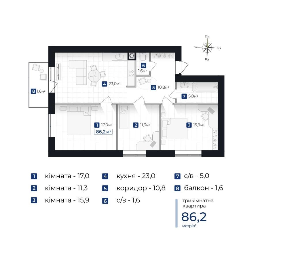 3кім в ЖК Містечко піденне  Розтермінування 10 міс Івано-Франківськ - зображення 6