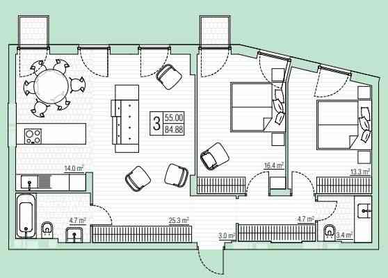 Трикімнатна квартира, 2% оформлення! Газ! Постанова, Сертифікат Буча