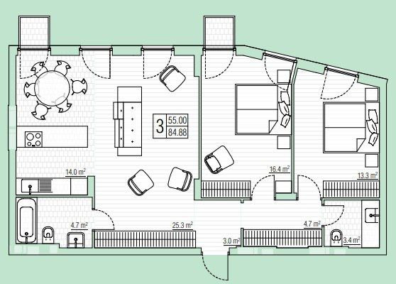 Трикімнатна квартира, 2% оформлення! Газ! Постанова, Сертифікат Буча - изображение 3