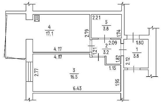 Продаж 1-ної квартири з автономним опаленням ЖК "Рідний Дім". Власник. Черкассы