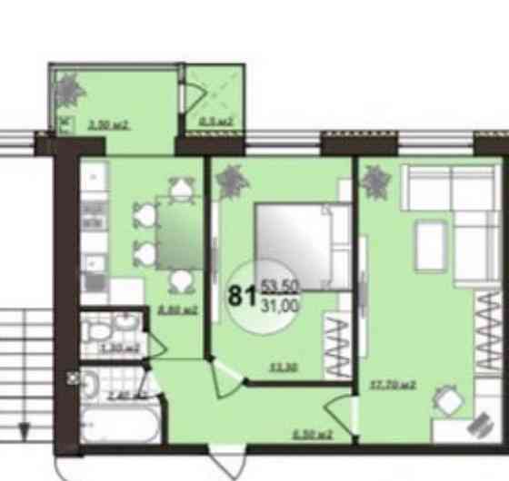 Продаж 2 кімнатної квартири в новобуді Замостье