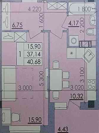 Простора 1-кімнатна квартира в ЖК «Пелюстковий» Полтава