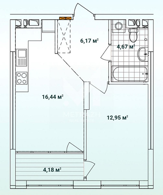 Простора 1-к квартира 44.5 м² Варшавський 3 Kyiv - photo 6