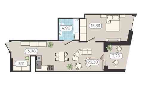 Продаж однокімнатної квартири з панорамою на місто Львів