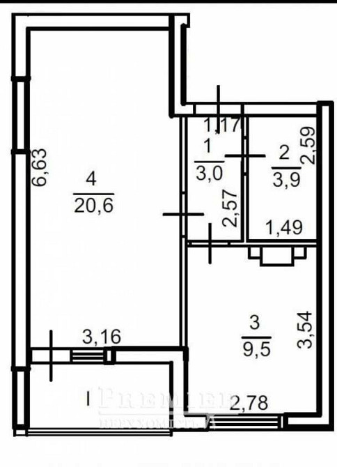 $855 за метр у центрі Нова квартира 41.5 м² у зданому домі за 35500 уо Одеса - зображення 2