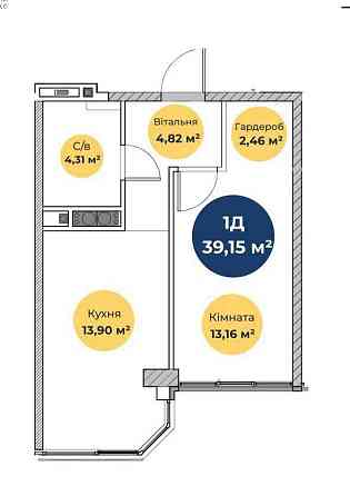 1 комнатная в НОВОМ доме, Лучшая цена 28616 $ Рассрочка на 36 месяцев Одеса