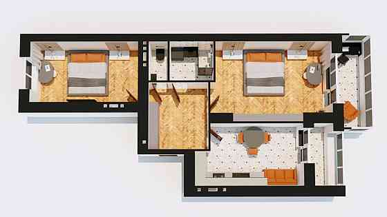 2-кімнатна новобудова 70,8м2, 1100$/м2. Без комісії! Будинок зданий! Львів