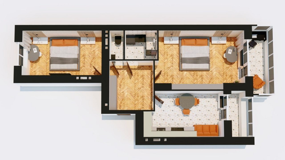 2-кімнатна новобудова 70,8м2, 1100$/м2. Без комісії! Будинок зданий! Львів - зображення 3