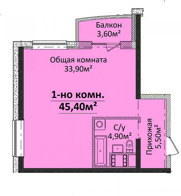 Пр-т Шевченка/Гагарина‼️ 1 ком. 46 кв.м. в ЖК 4 сезона‼️ Евродвушка‼️ Одеса - зображення 3