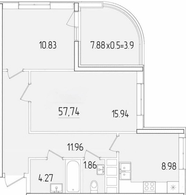 Кадор ‼️ ул. Краснова 60 Жемчужина. Двухкомнатная, вид ипподром Одеса - зображення 4