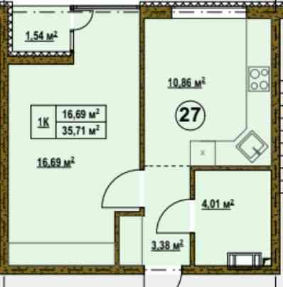 Продаж 1 кім квартири від забудовника. Підгірці, біля озера Підгірці